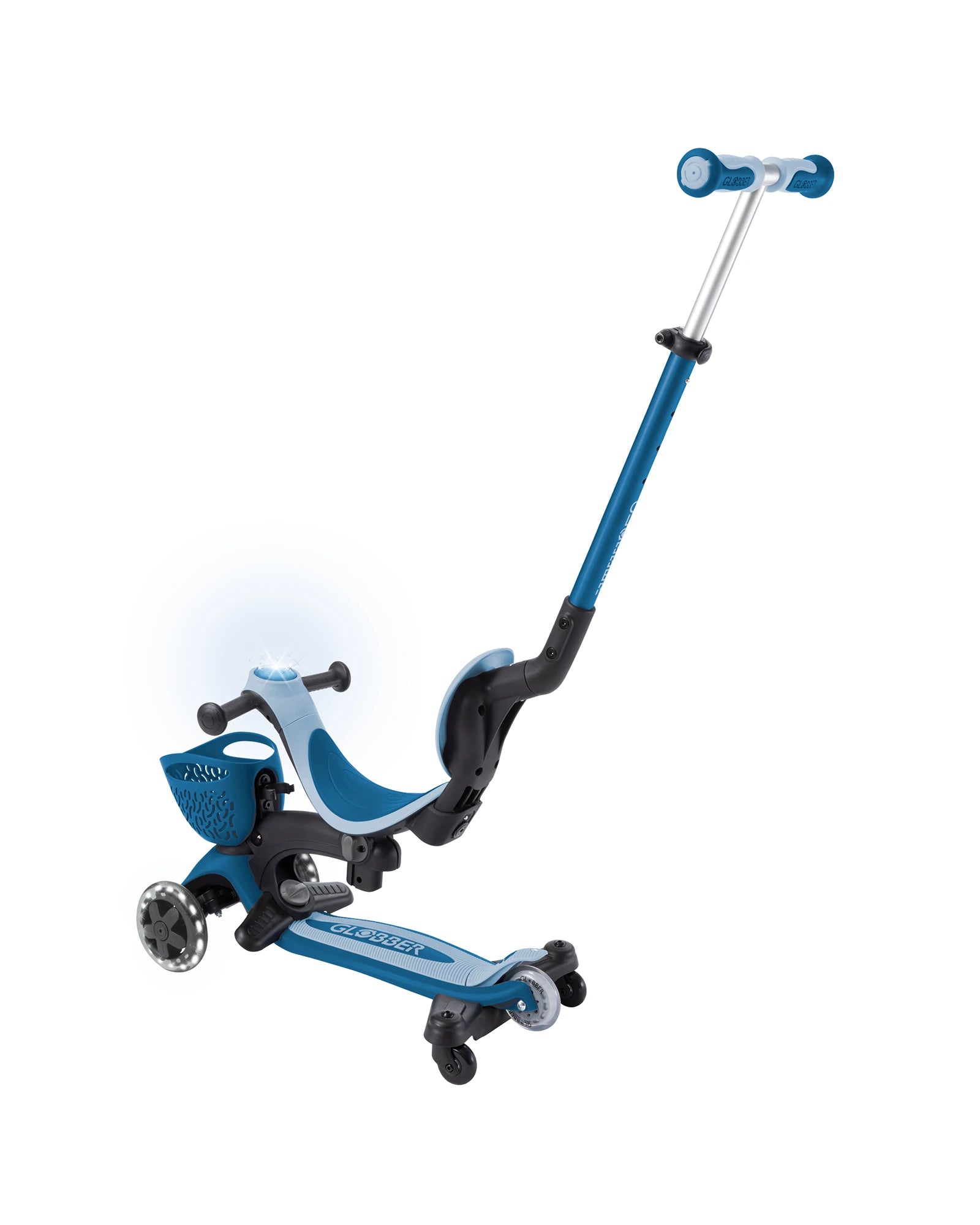 Globber Go Up Baby Lights 360 Dark Blue/Pastel Blue