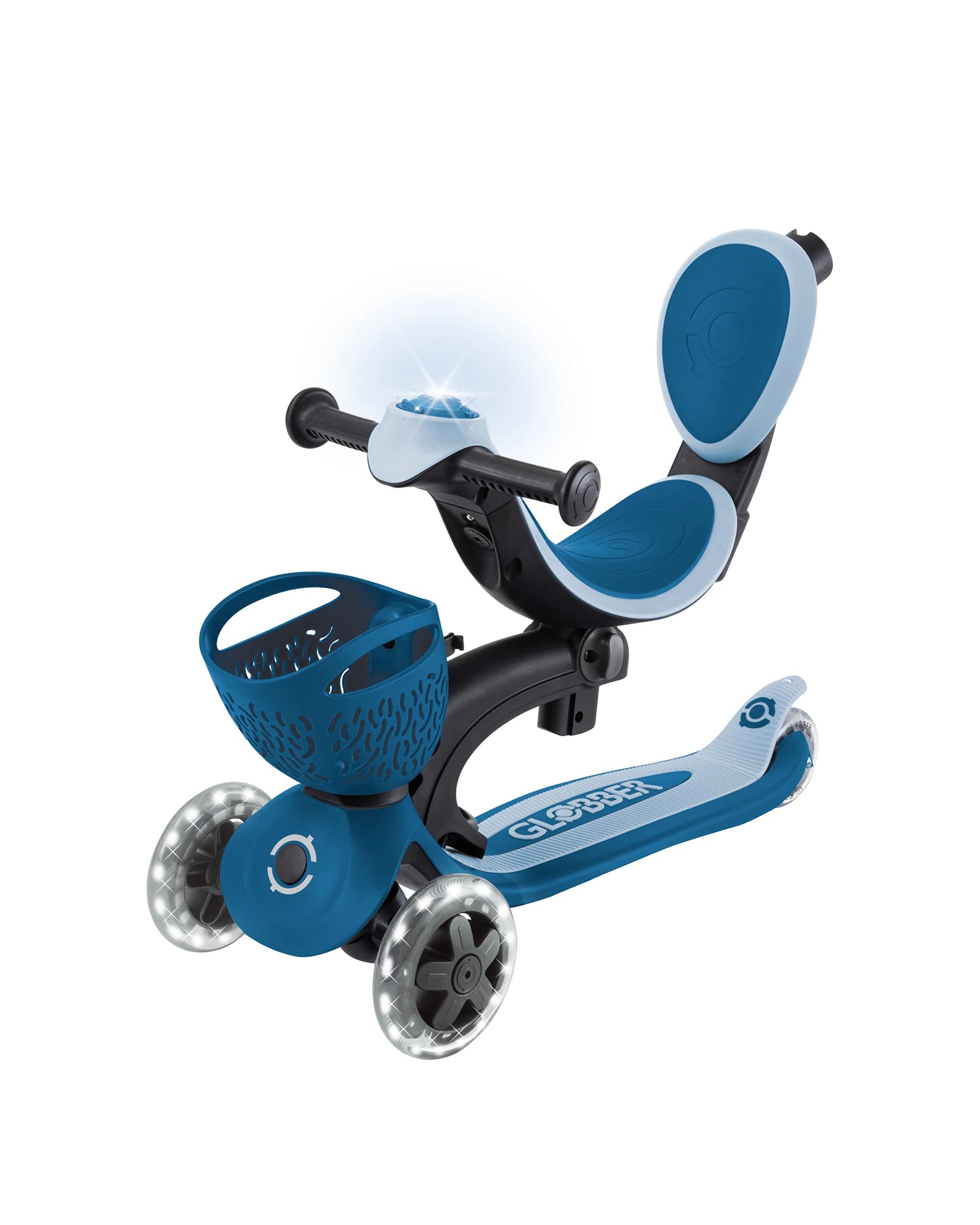 Globber Go Up Baby Lights 360 Dark Blue/Pastel Blue