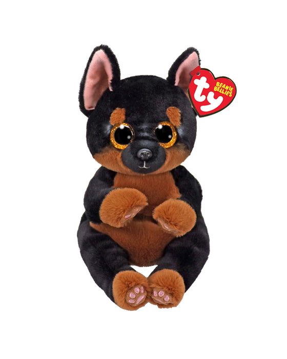 TY Regular Bellies Fritz Black and Tan Dog