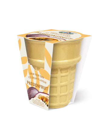 Ice Cream Cone Grow Kit Passionfruit - Yellow