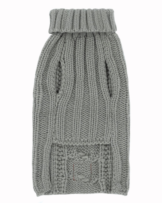 Louie Living Cable Knit Sweater Grey Medium
