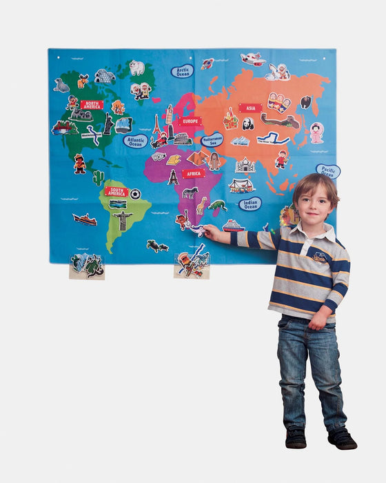 Giant World Felt Map
