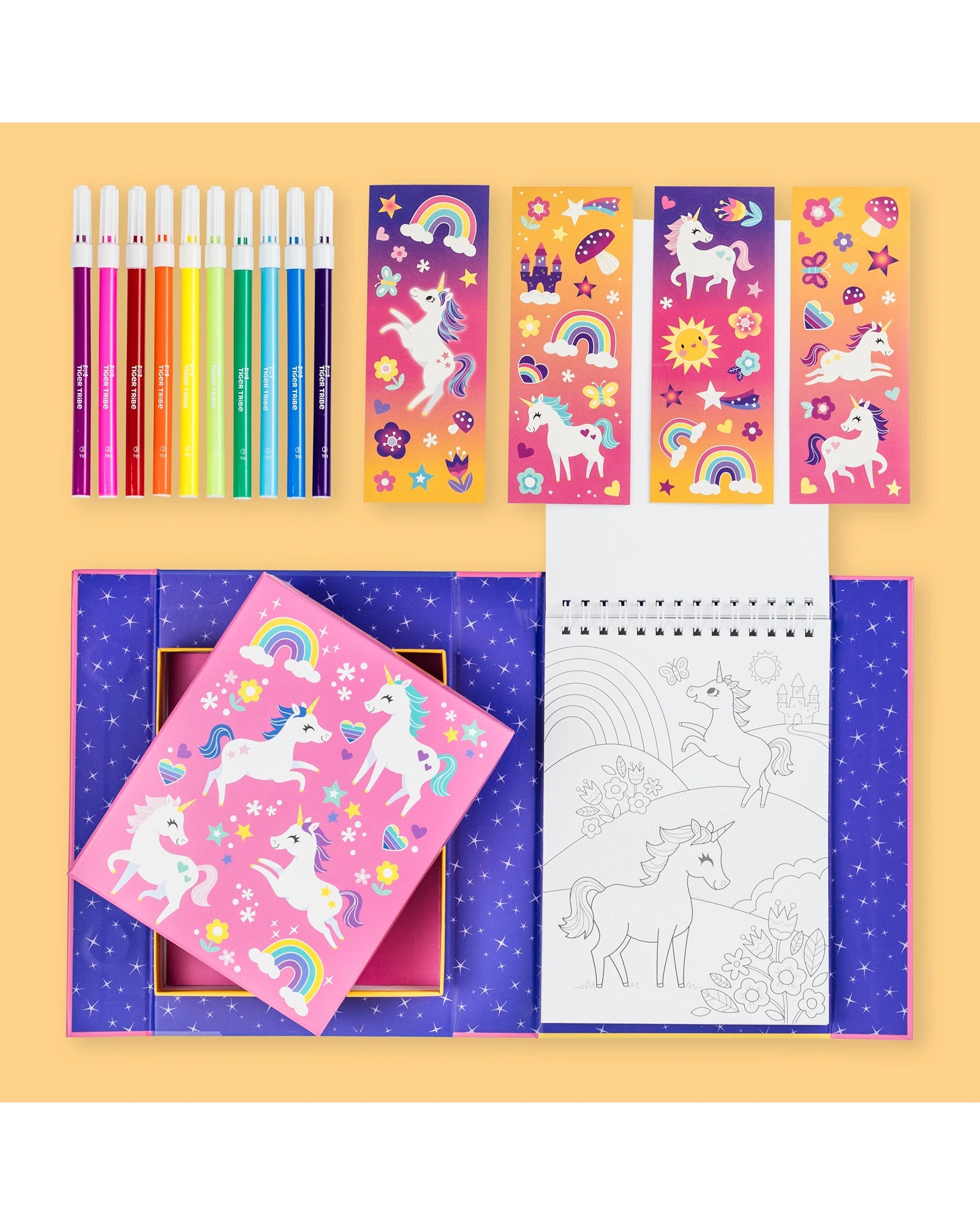 Tiger Tribe Colouring Set Unicorn Magic