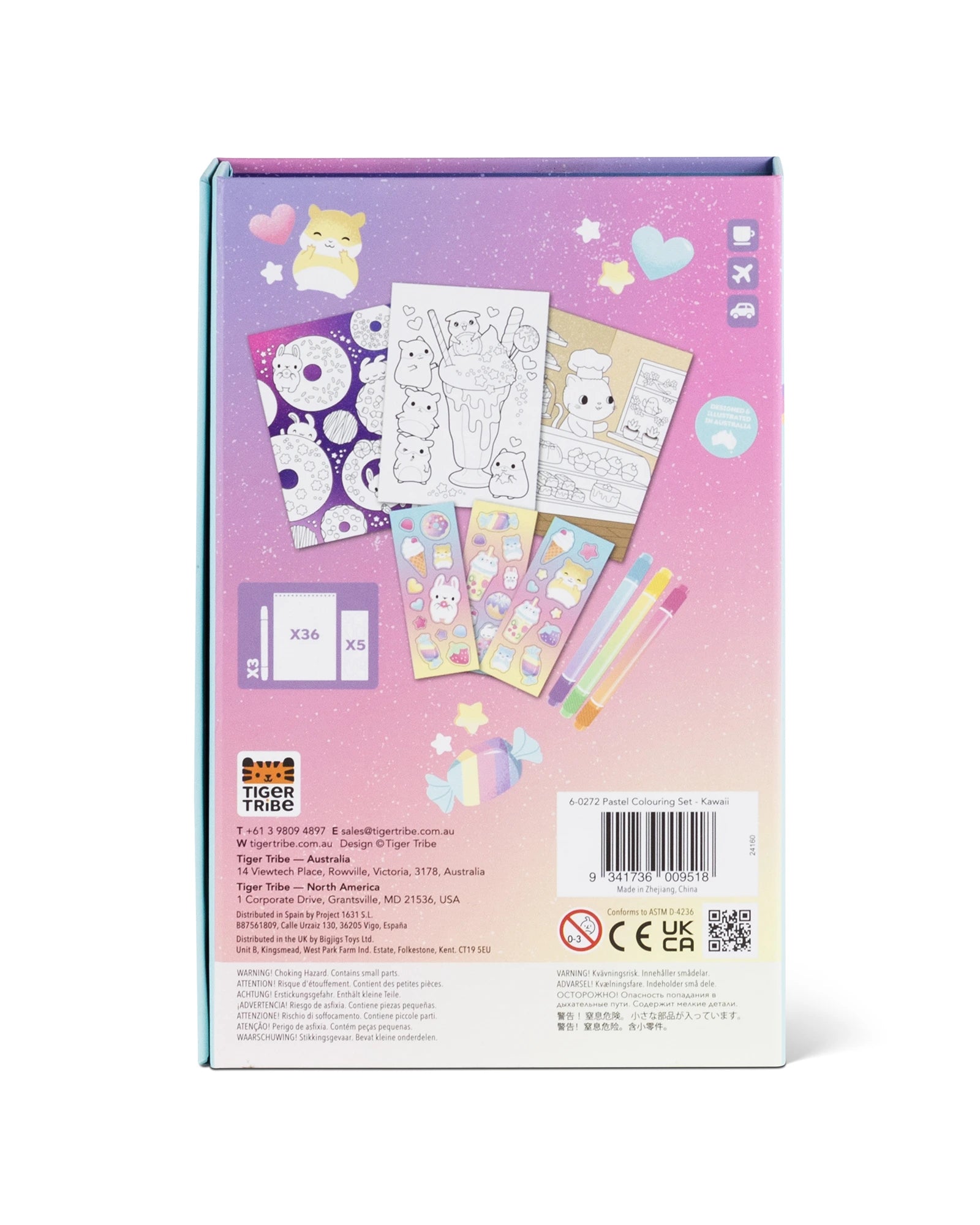 Tiger Tribe Pastel Colouring SetKawaii Caf