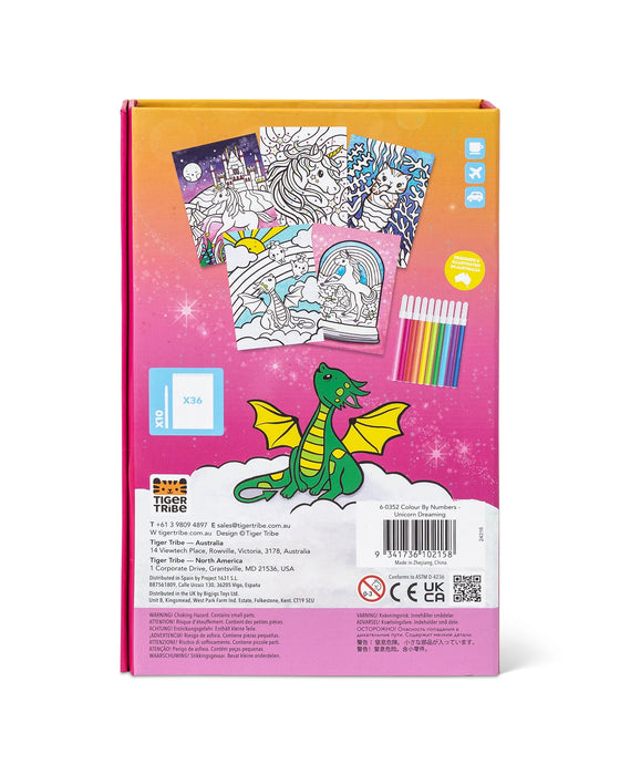 Tiger Tribe Colour By Numbers - Unicorn Dreaming