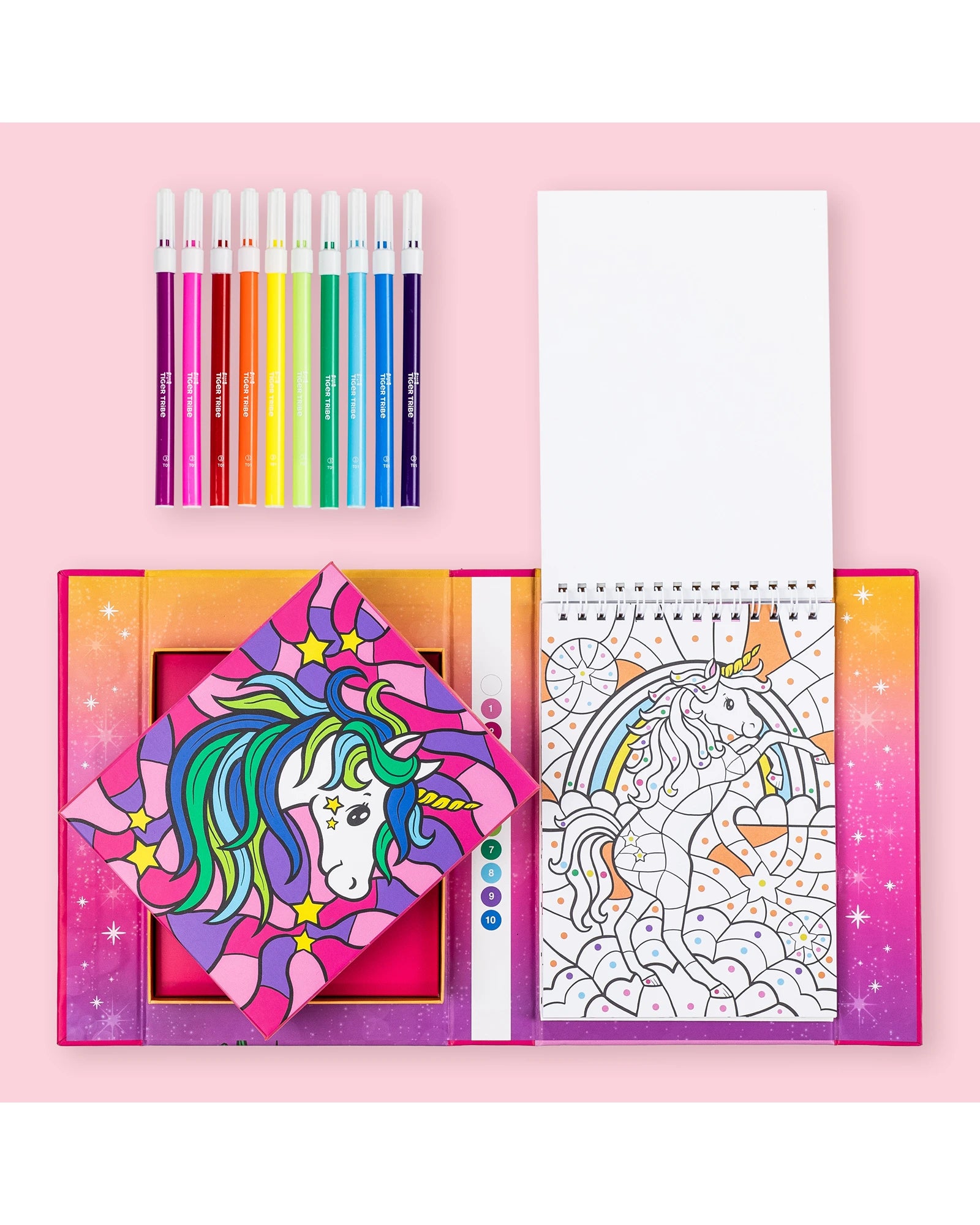 Tiger Tribe Colour By Numbers - Unicorn Dreaming