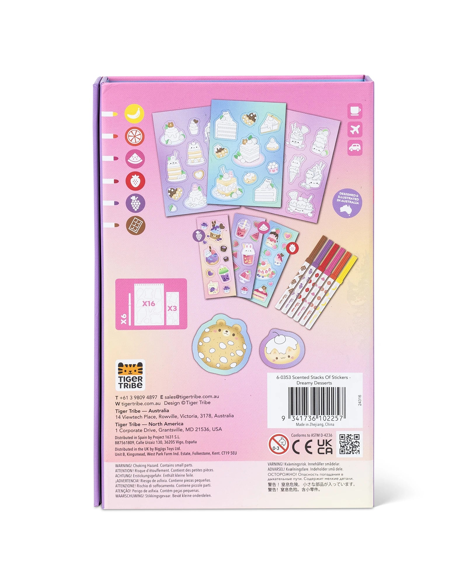 Tiger Tribe Scented Stacks Of Stickers - Dreamy Desserts