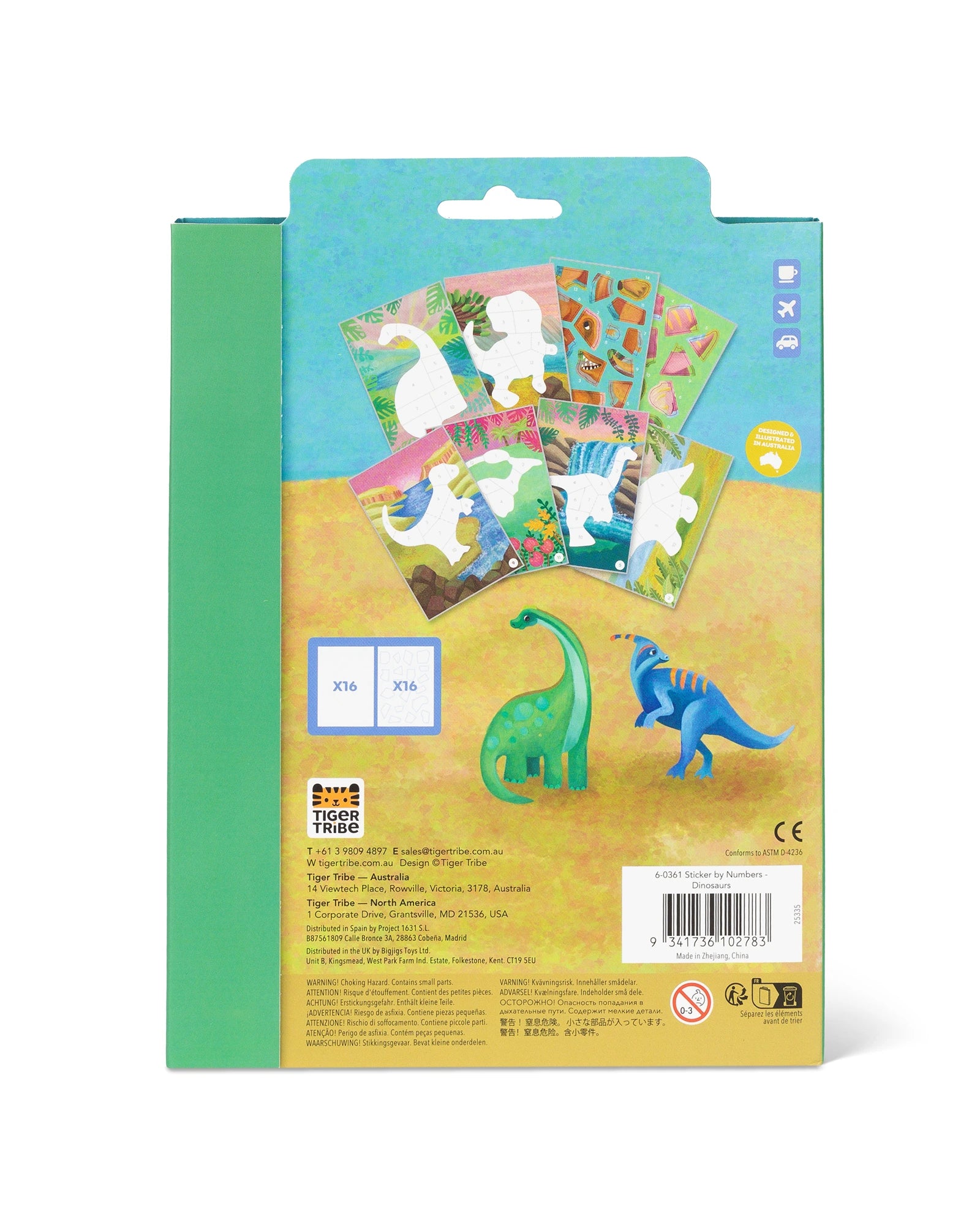 Sticker By Numbers - Dinosaurs