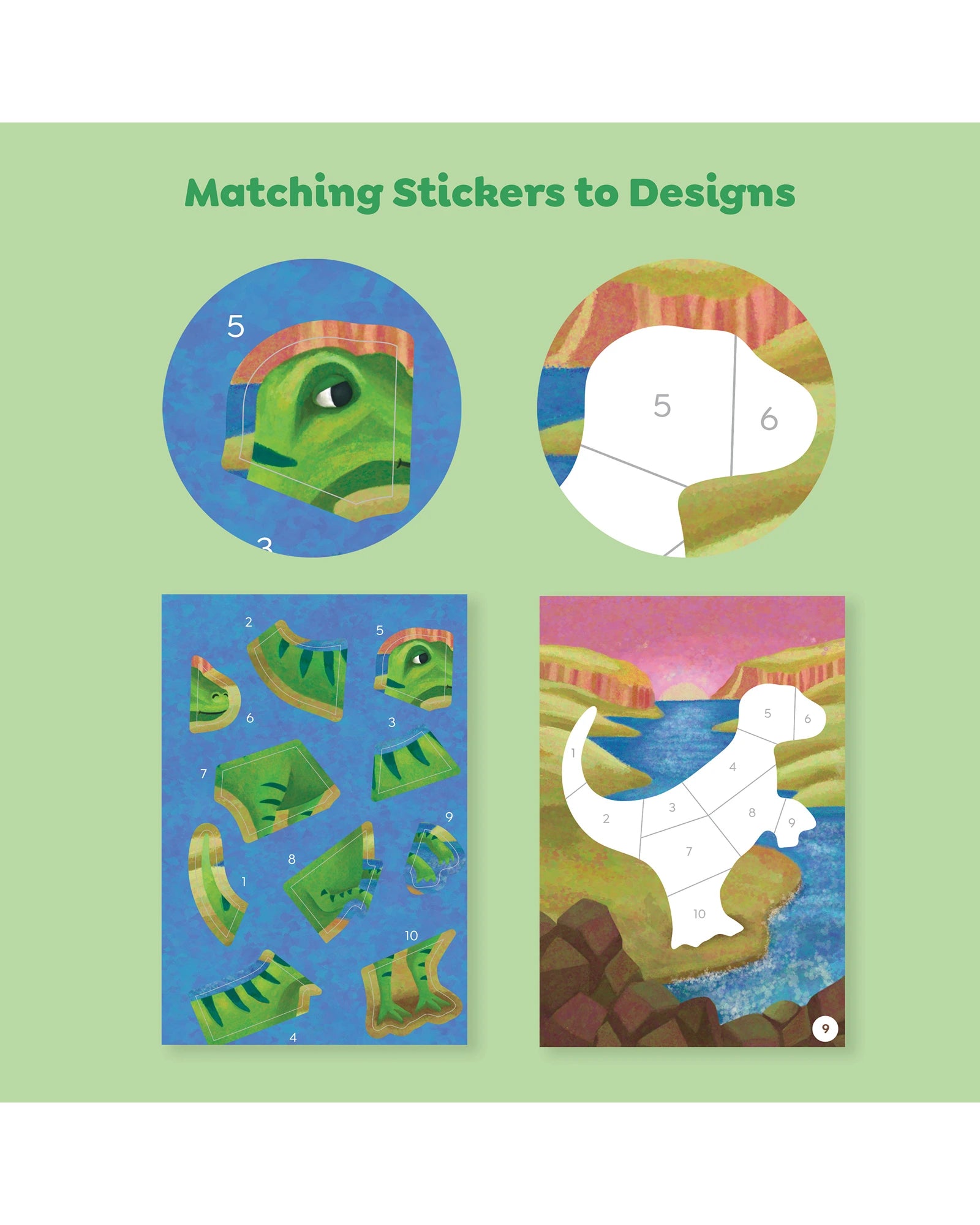 Sticker By Numbers - Dinosaurs