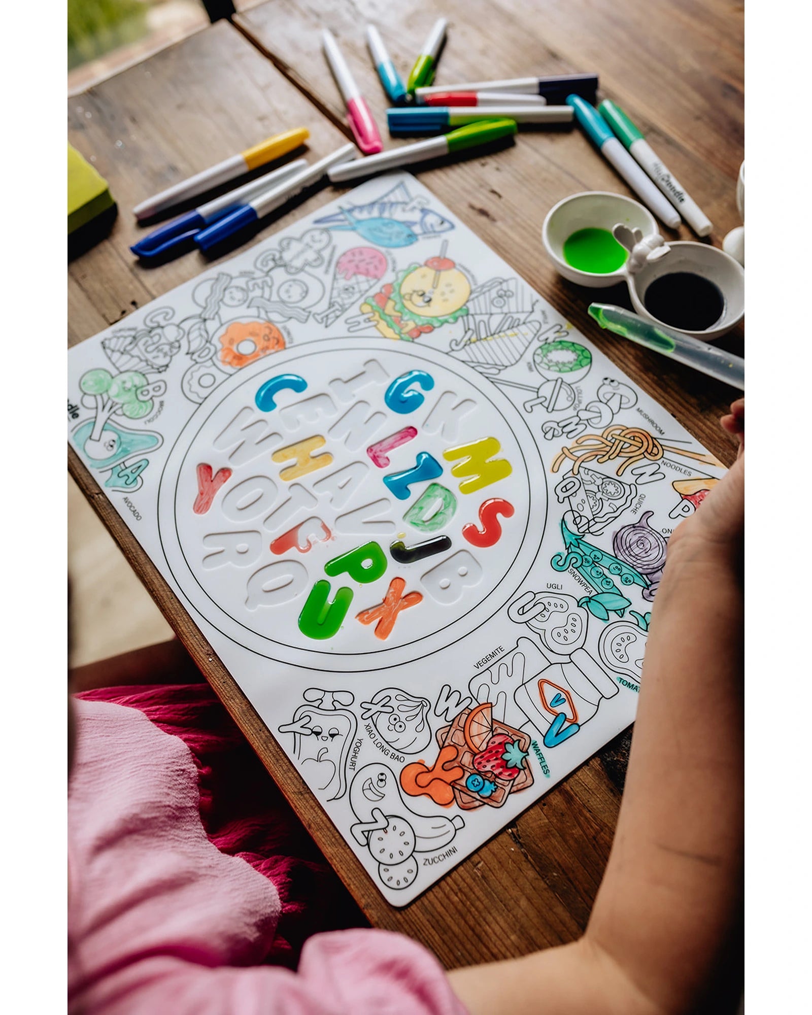 HeyDoodle Alphabet Soup Sensory Colouring & Doodle Mat