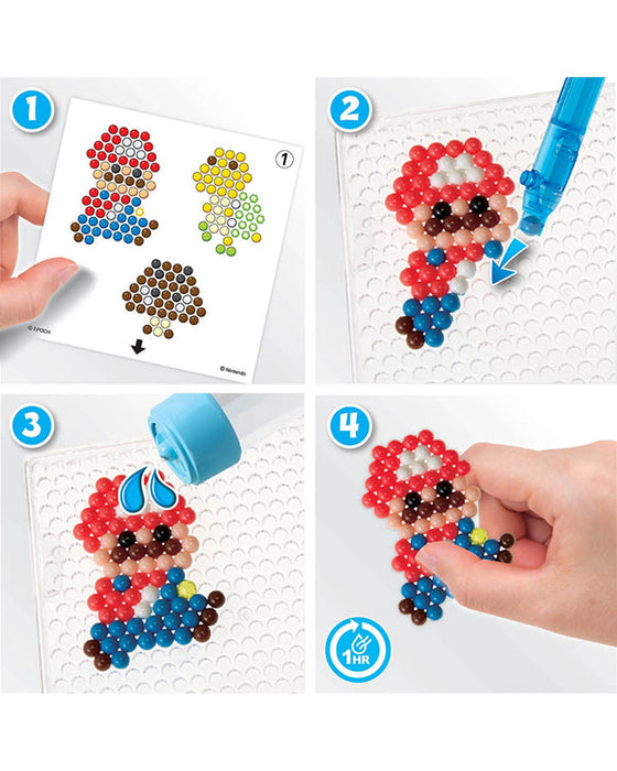 Aquabeads Super Mario Character Set, Complete Arts & Crafts Kit for Children