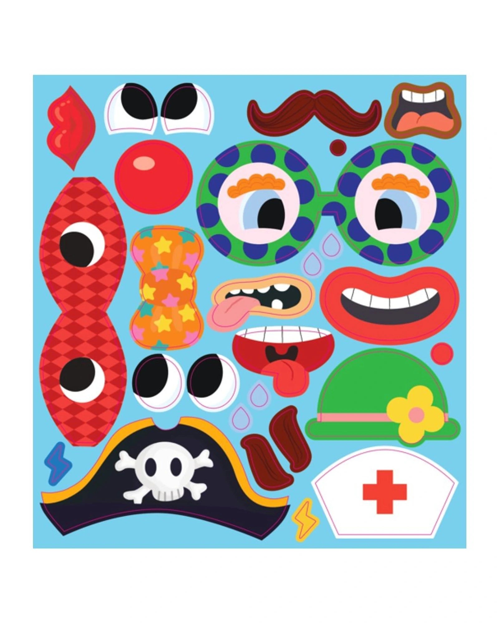 Buddy and Barney Silicone Sticker Book - Silly Faces