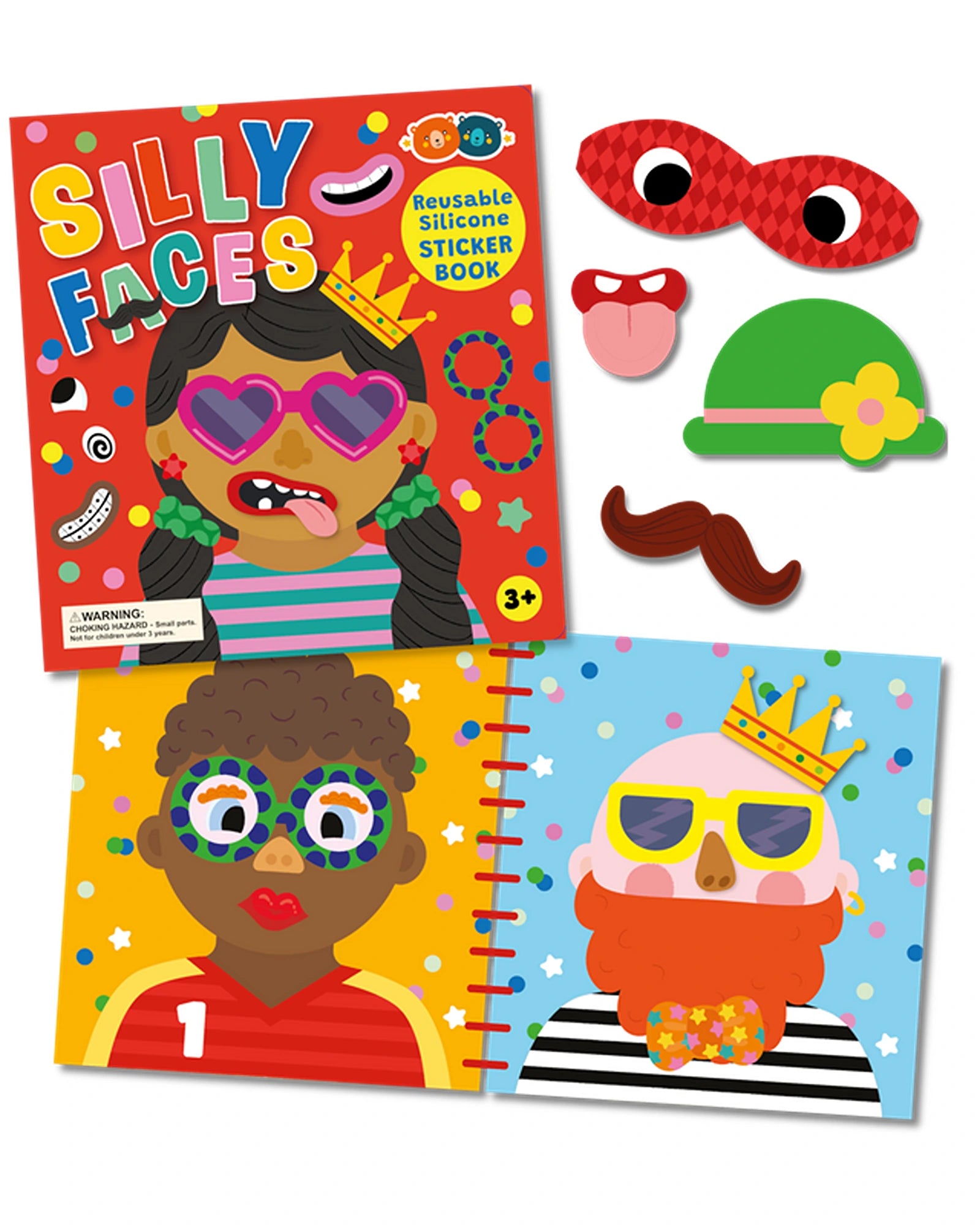 Buddy and Barney Silicone Sticker Book - Silly Faces
