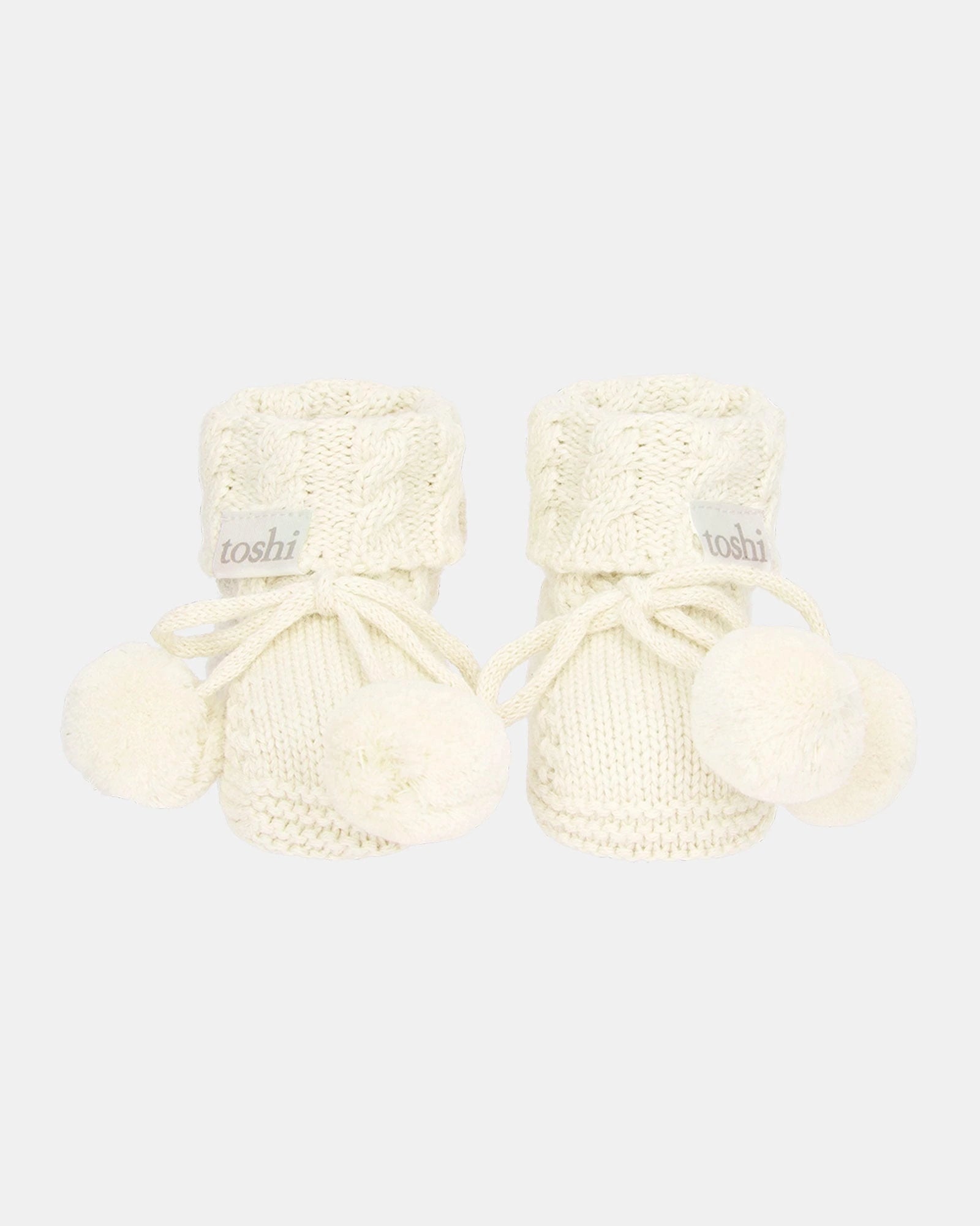 Organic Booties Yummy, Cream, 000