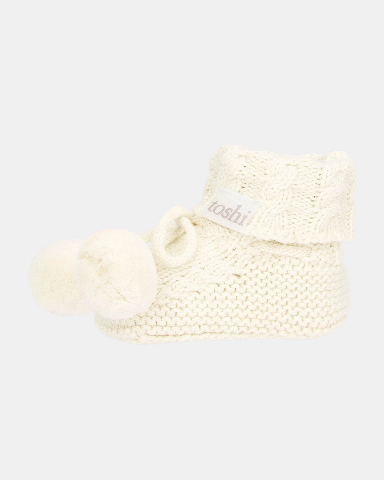 Organic Booties Yummy, Cream, 000