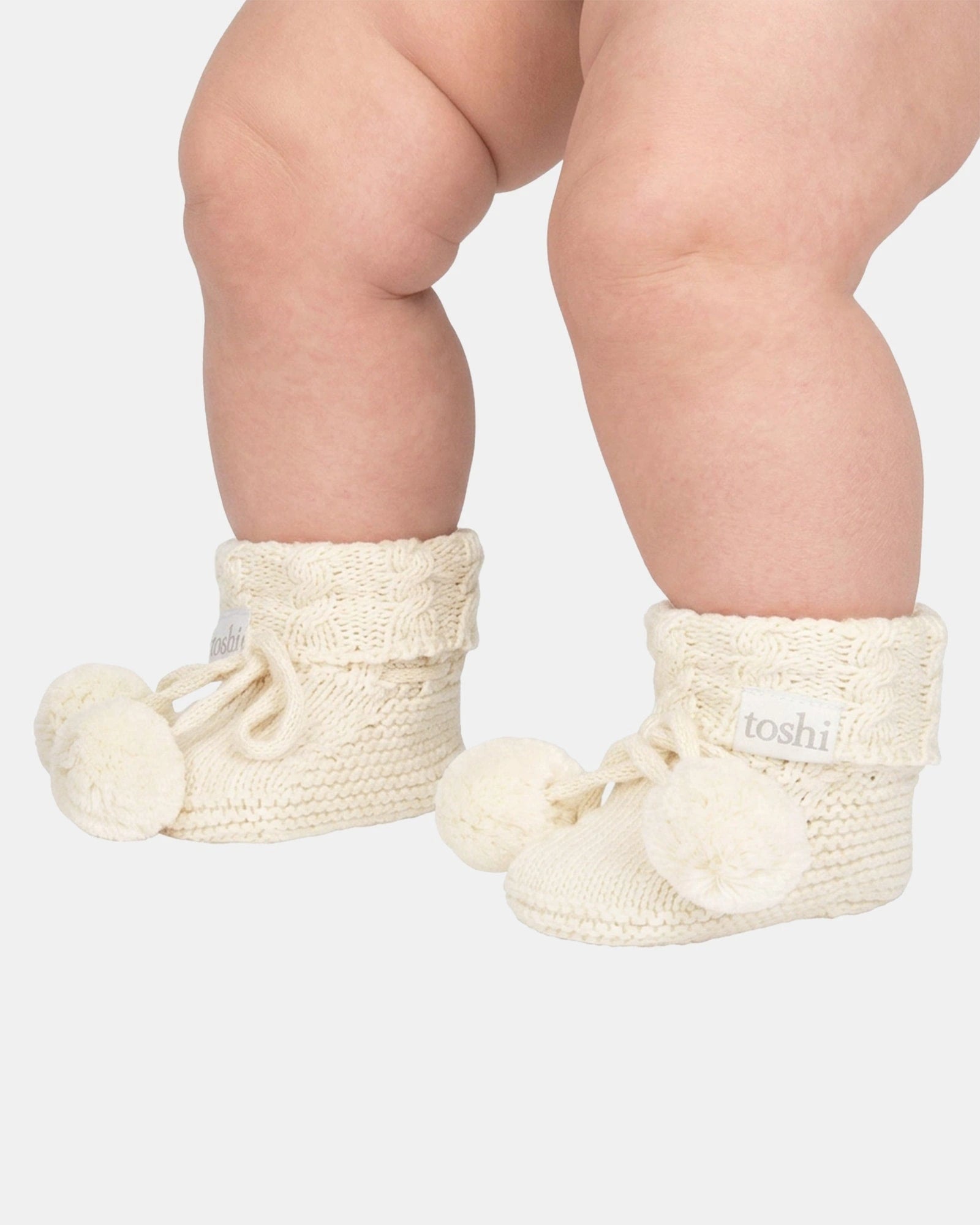 Organic Booties Yummy, Cream, 000
