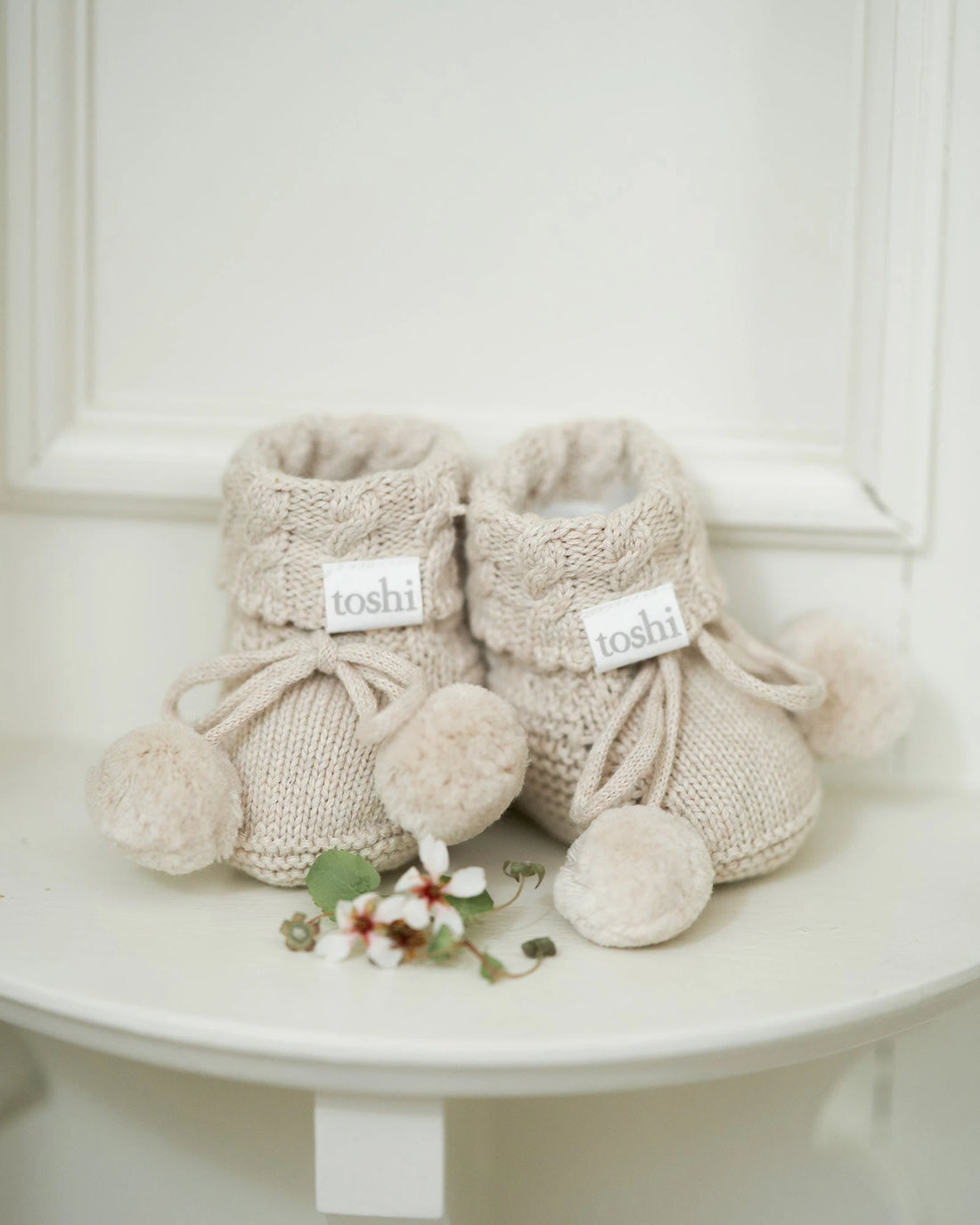 Organic Booties Yummy, Oatmeal, 000