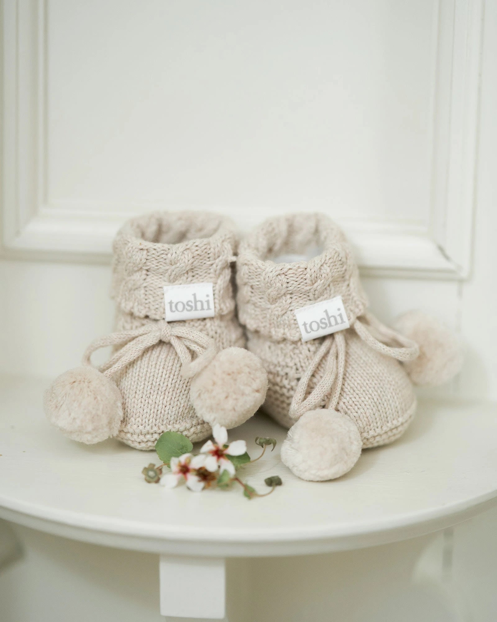 Organic Booties Yummy, Oatmeal, 000