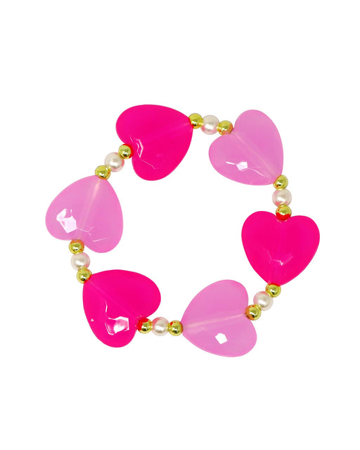 Pink Poppy Bracelet Ballet Heart and Pearl