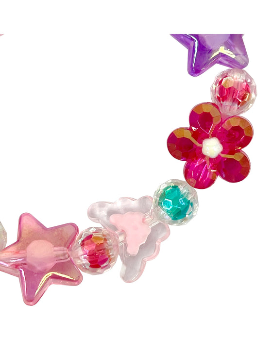 Pink Poppy Flower Bracelet