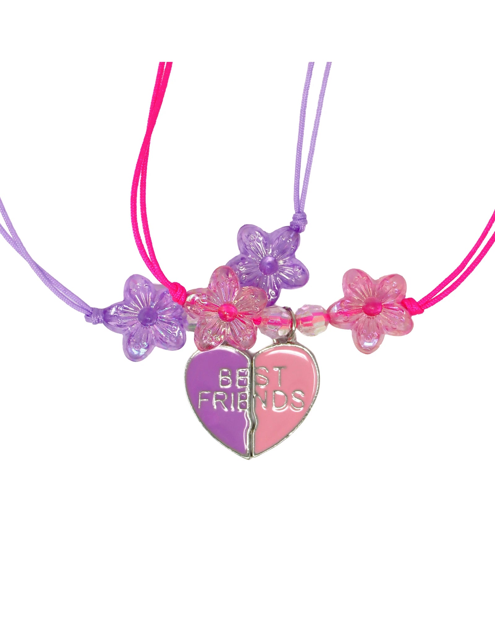 BFF Joining Heart Cord Bracelet Set