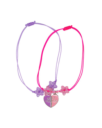 BFF Joining Heart Cord Bracelet Set