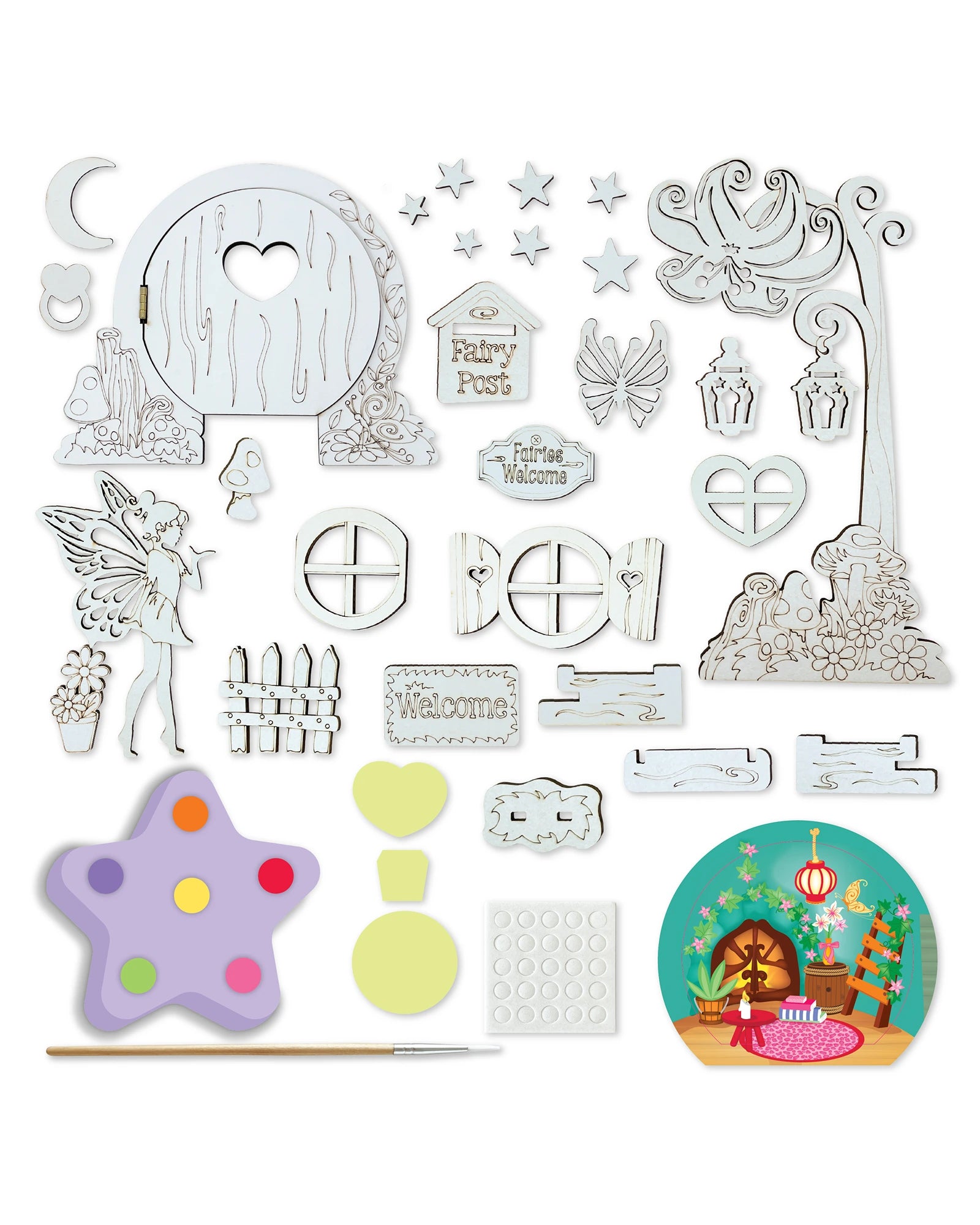 Glow in the Dark Fairy Door Art Set