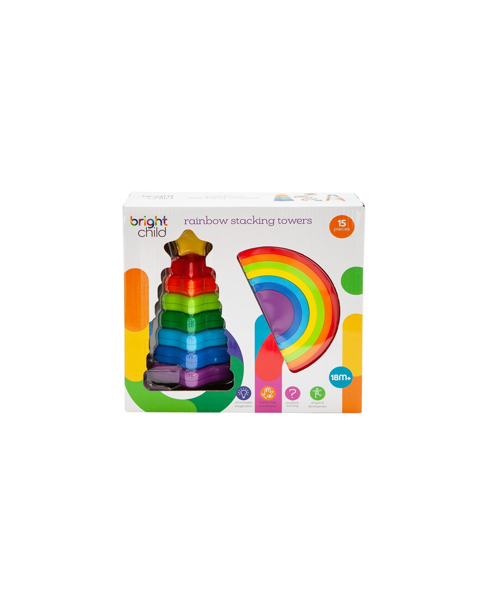 Bright Child Rainbow Stacking Towers
