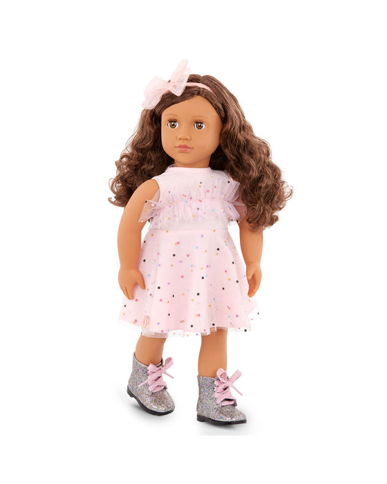 Our Generation Girly Dress with Boots Outfit