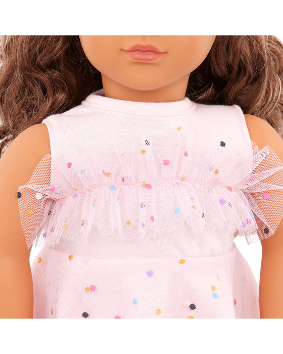 Our Generation Girly Dress with Boots Outfit