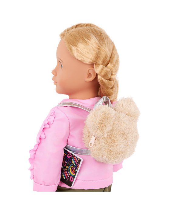 Our Generation Deluxe School Outfit with Bear Backpack