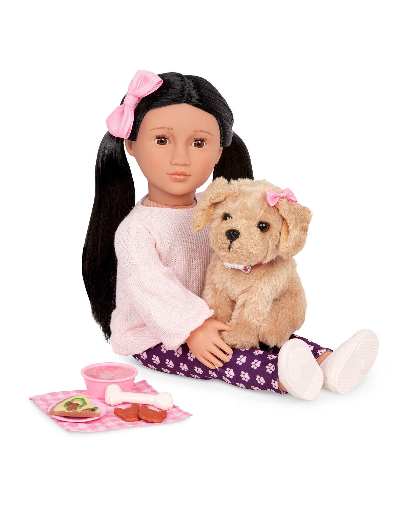 Doll with Pet Dog, Jin & Charm