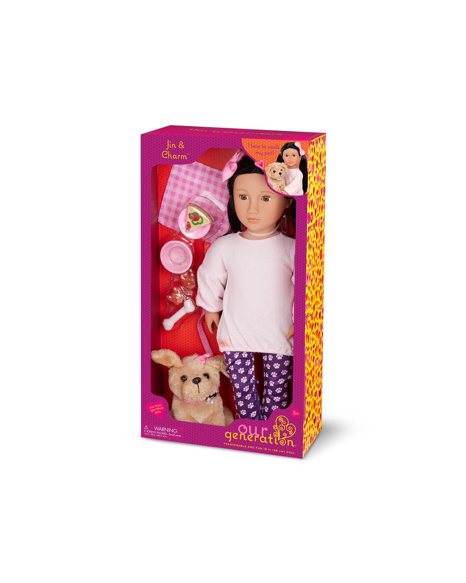 Doll with Pet Dog, Jin & Charm