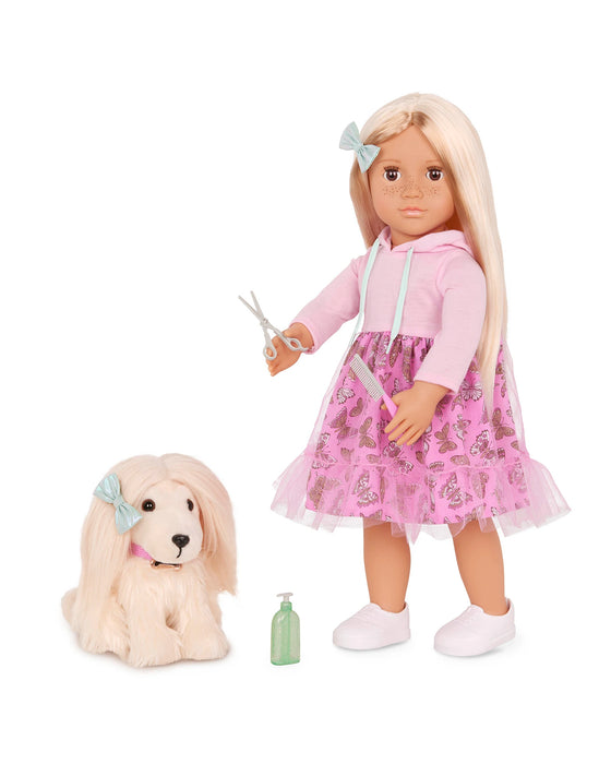 Our Generation Doll with Pet and Matching Hairstyles Hattie and Bella