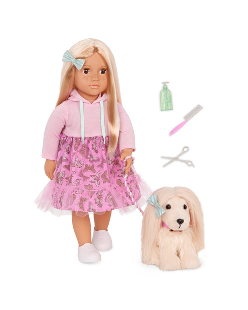 Our Generation Doll with Pet and Matching Hairstyles Hattie and Bella