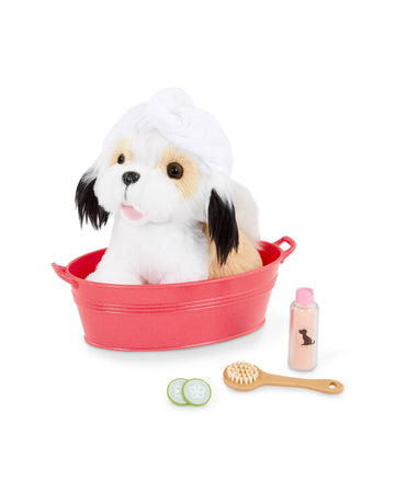 6 Inch Shih Tzu Pup with Spa Accessories