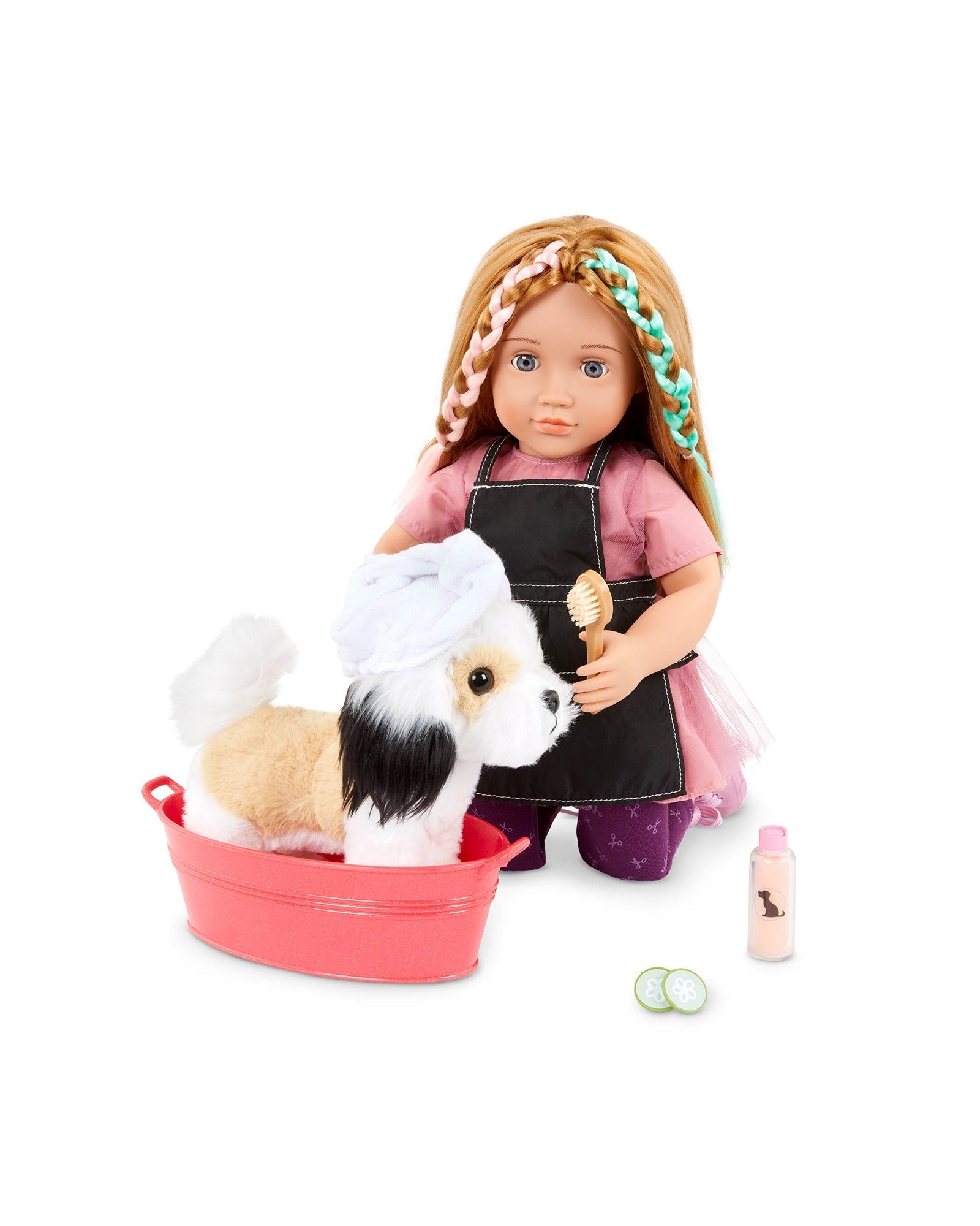 6 Inch Shih Tzu Pup with Spa Accessories