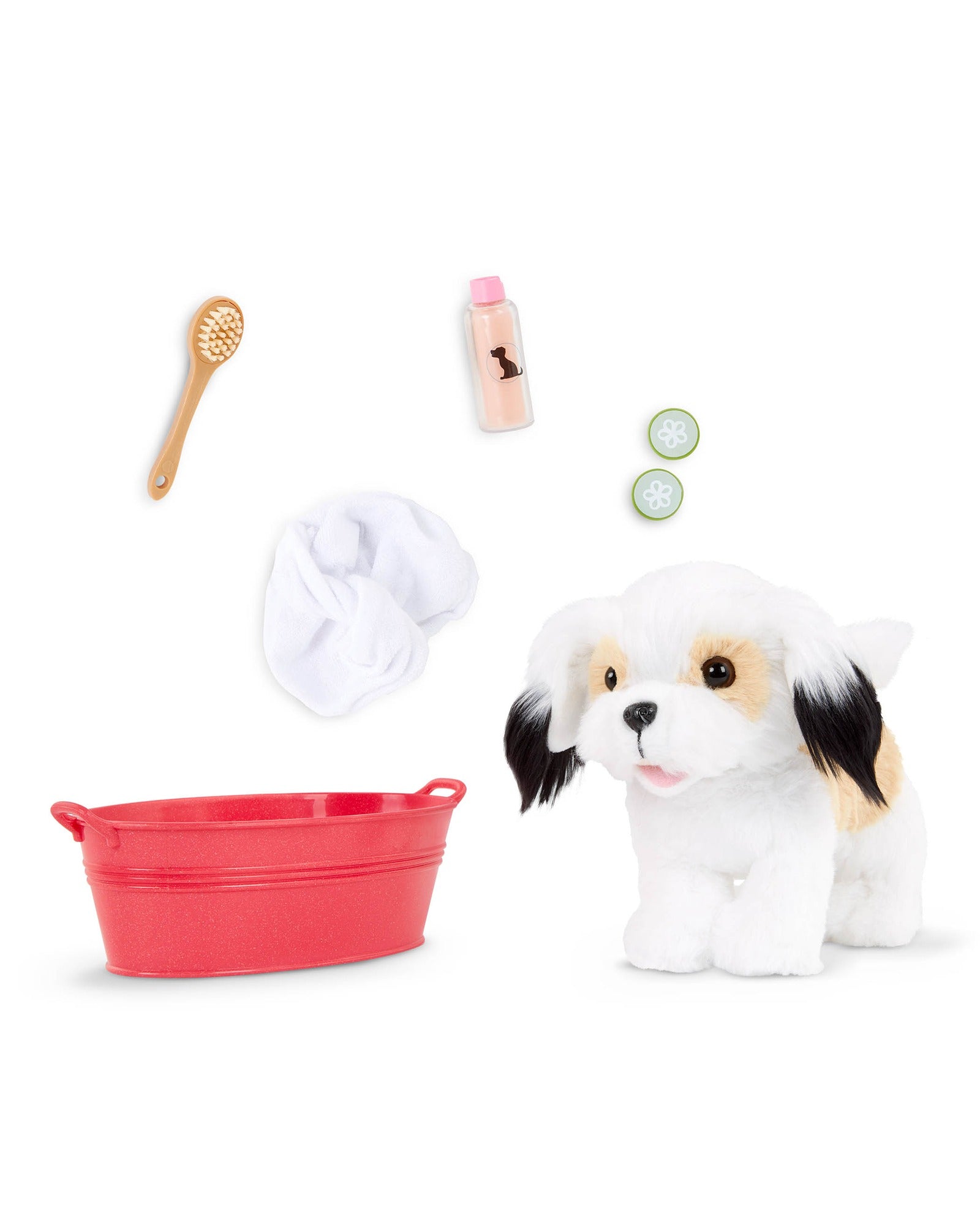 6 Inch Shih Tzu Pup with Spa Accessories