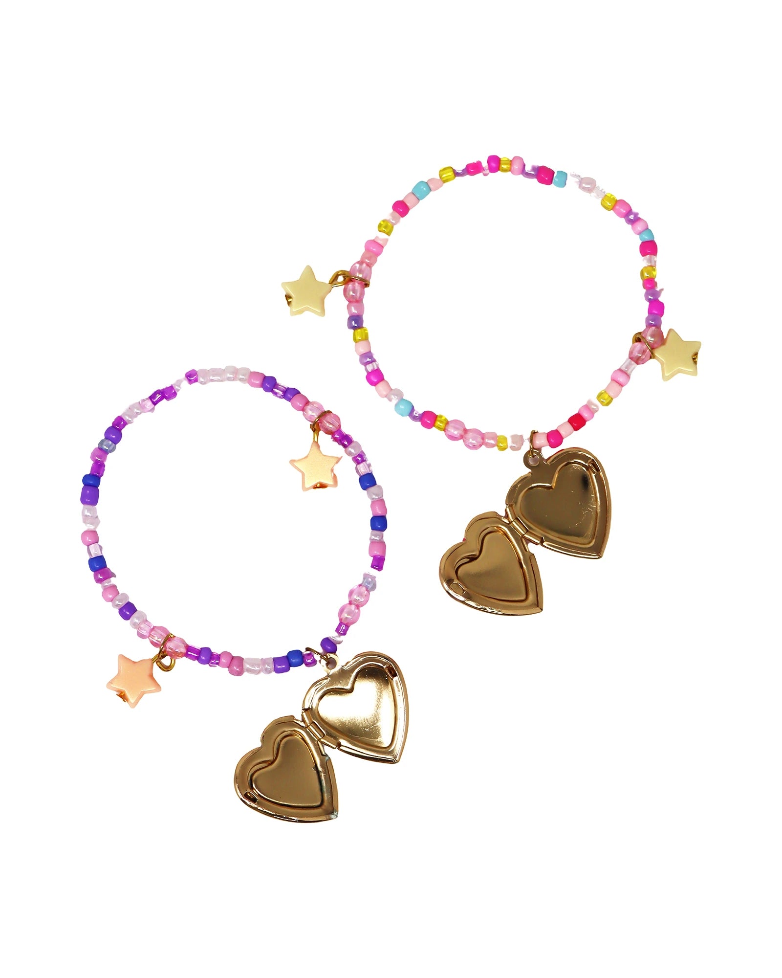 BFF Sparkle Heart Bestie Bracelet Set