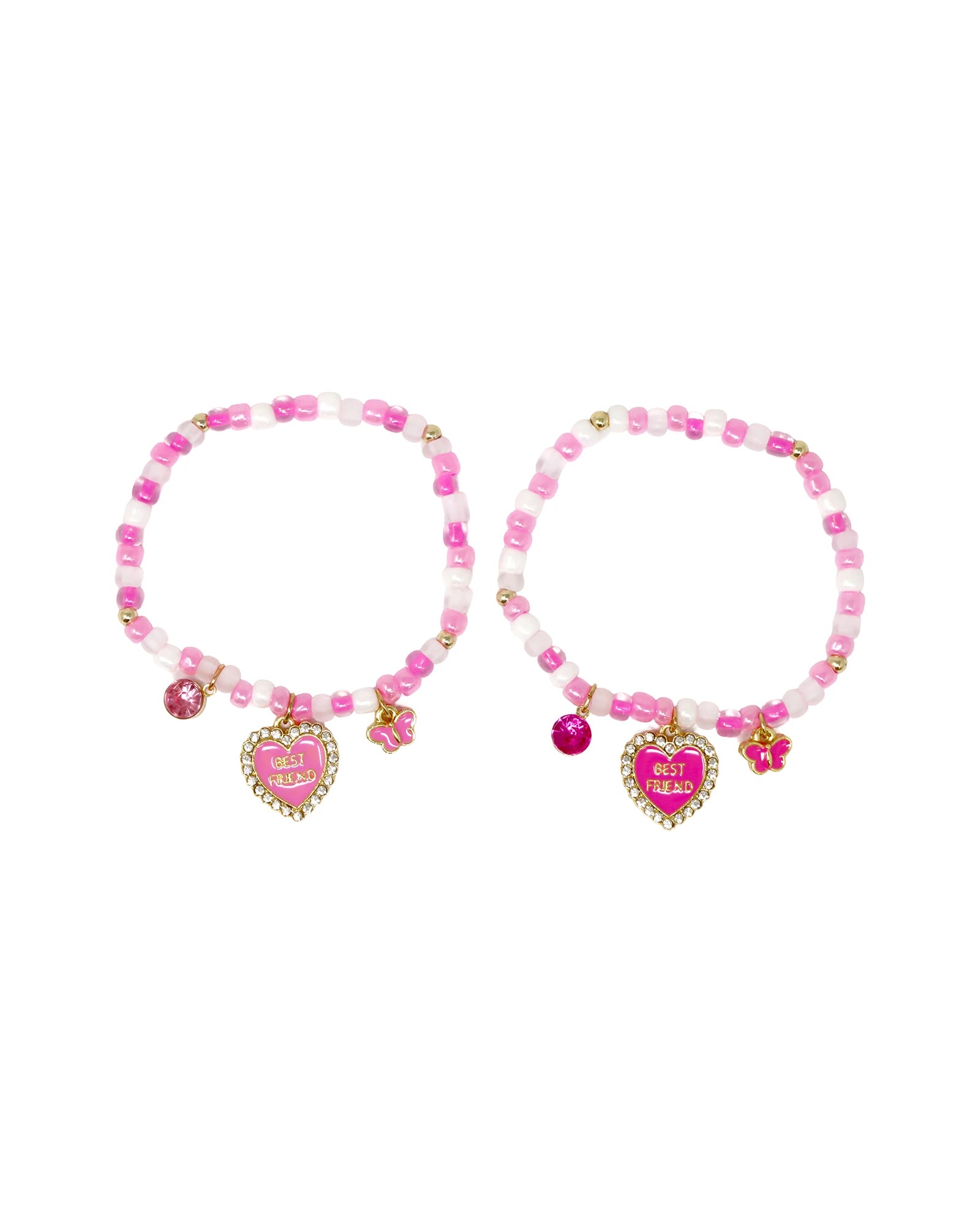 BFF Heart & Butterfly Bracelet Set