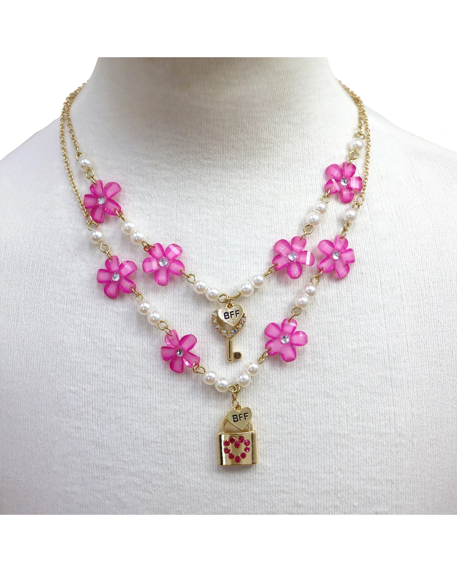 BFF Lock & Key Necklace Set