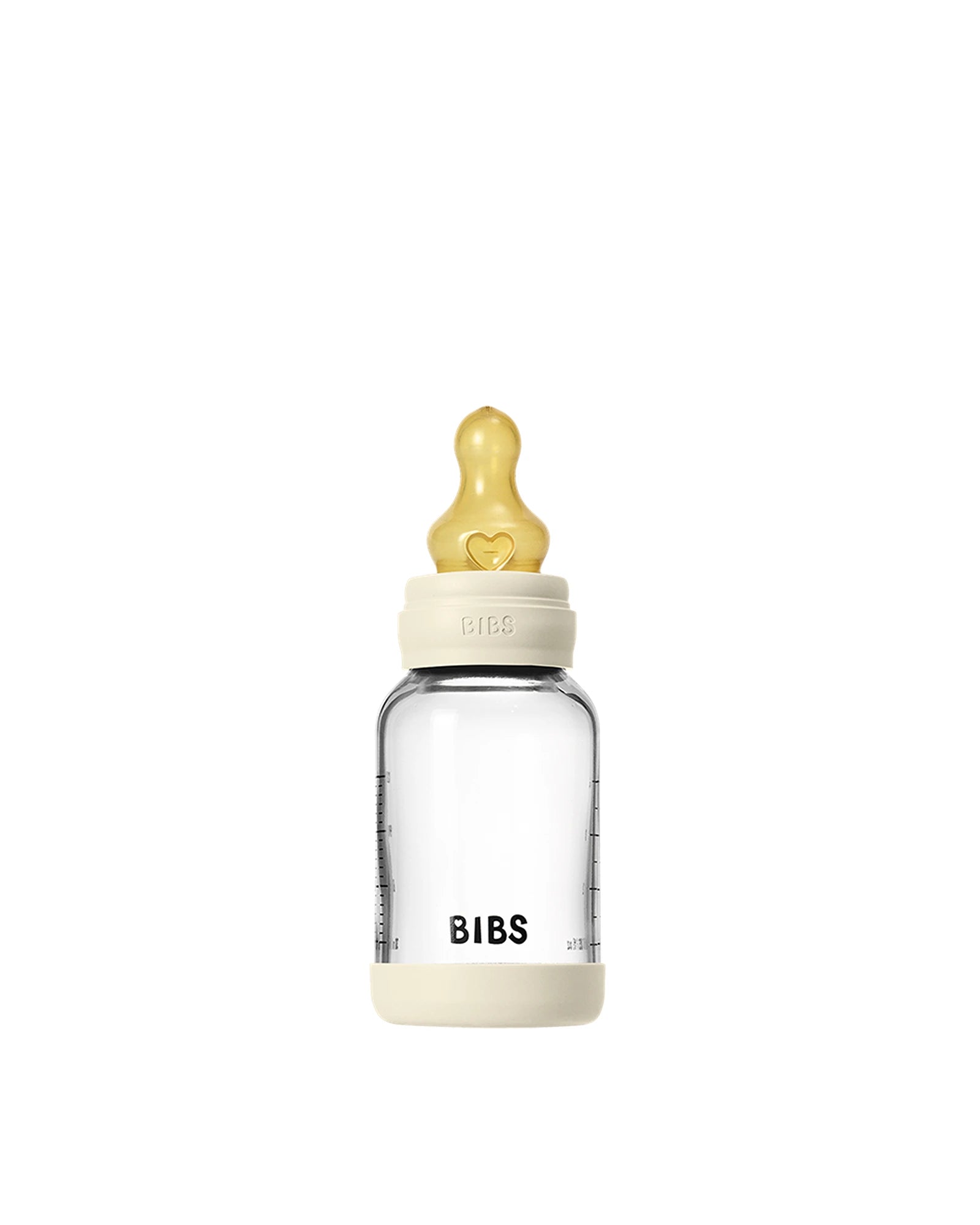 Glass Baby Bottle Latex 1 pack 120 ml Slow Flow Ivory