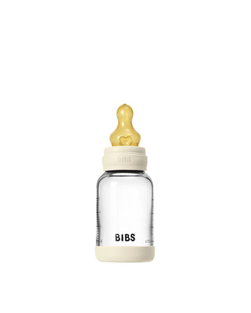 Glass Baby Bottle Latex 1 pack 120 ml Slow Flow Ivory