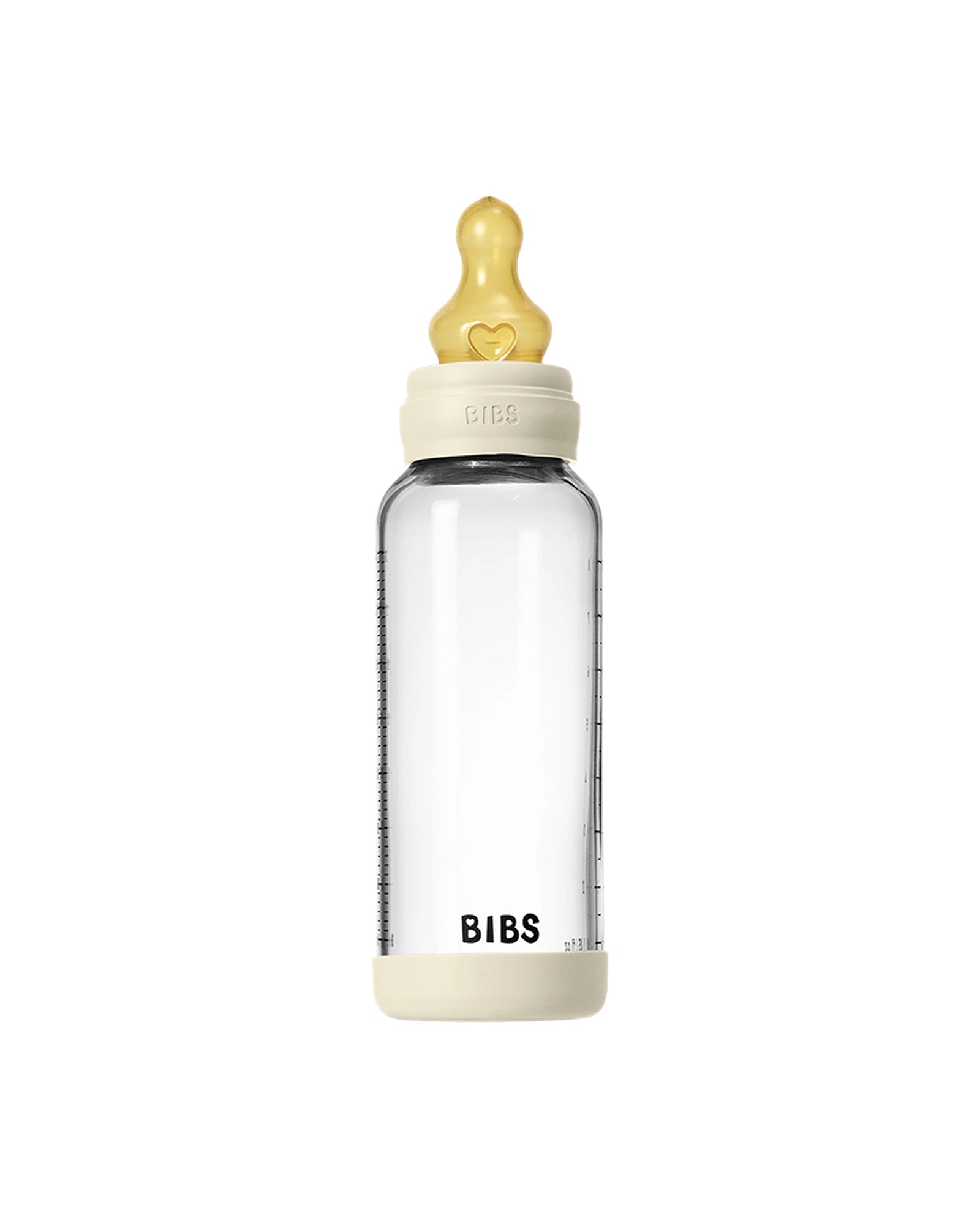 Glass Baby Bottle Latex 1 pack 240 ml Medium Flow Ivory