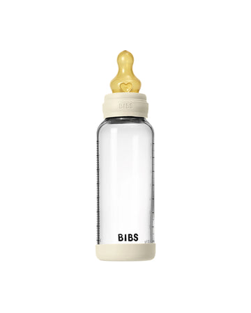 Glass Baby Bottle Latex 1 pack 240 ml Medium Flow Ivory
