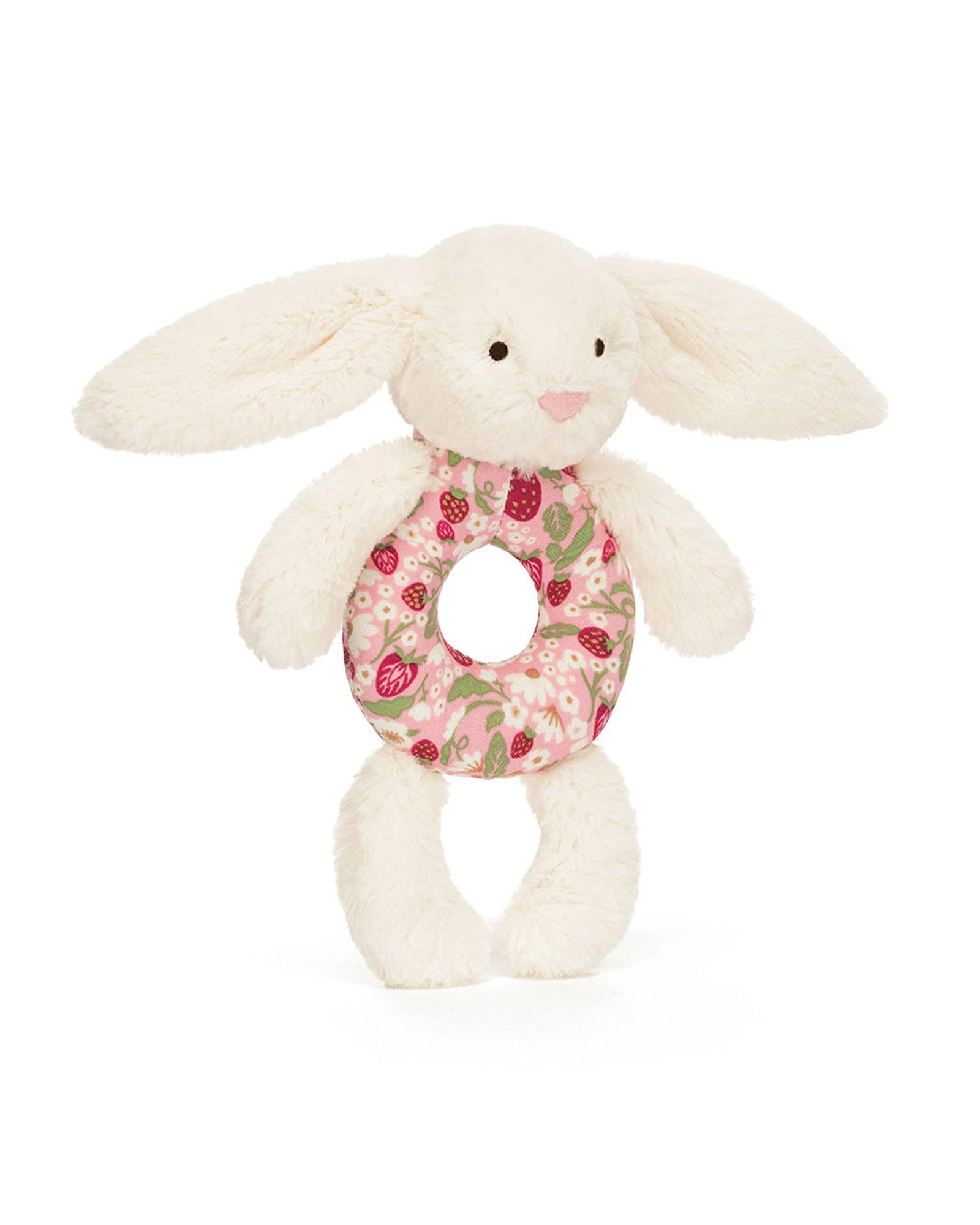 Blossom Cream Bunny Berry Ring Rattle