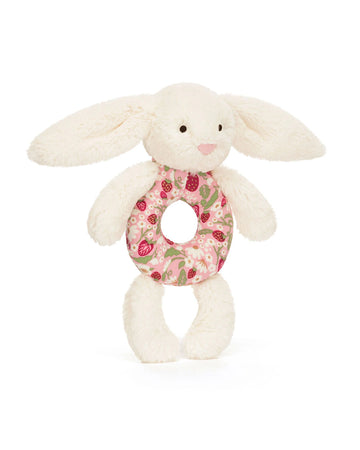 Blossom Cream Bunny Berry Ring Rattle