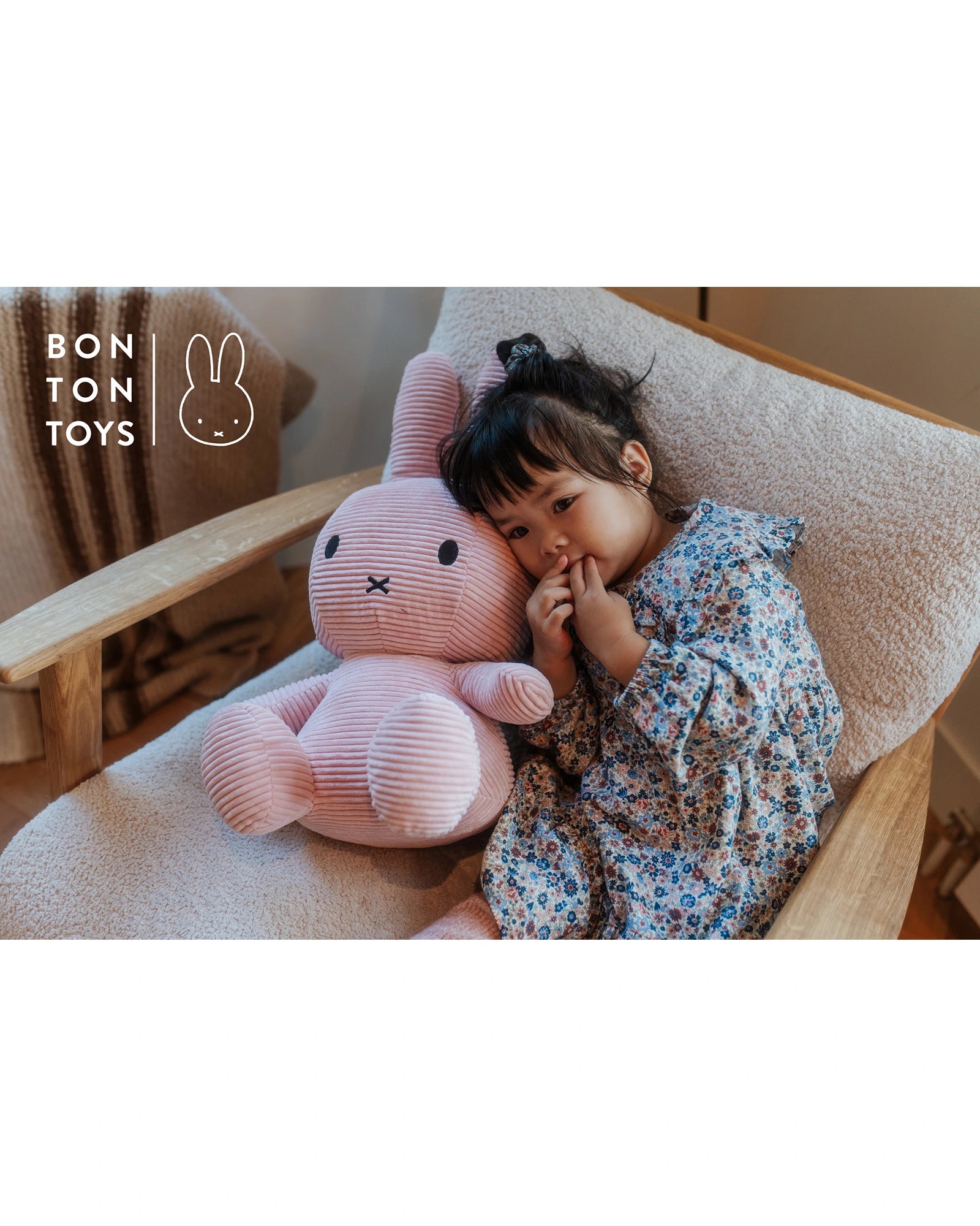 Miffy Sitting Corduroy Pink 50cm