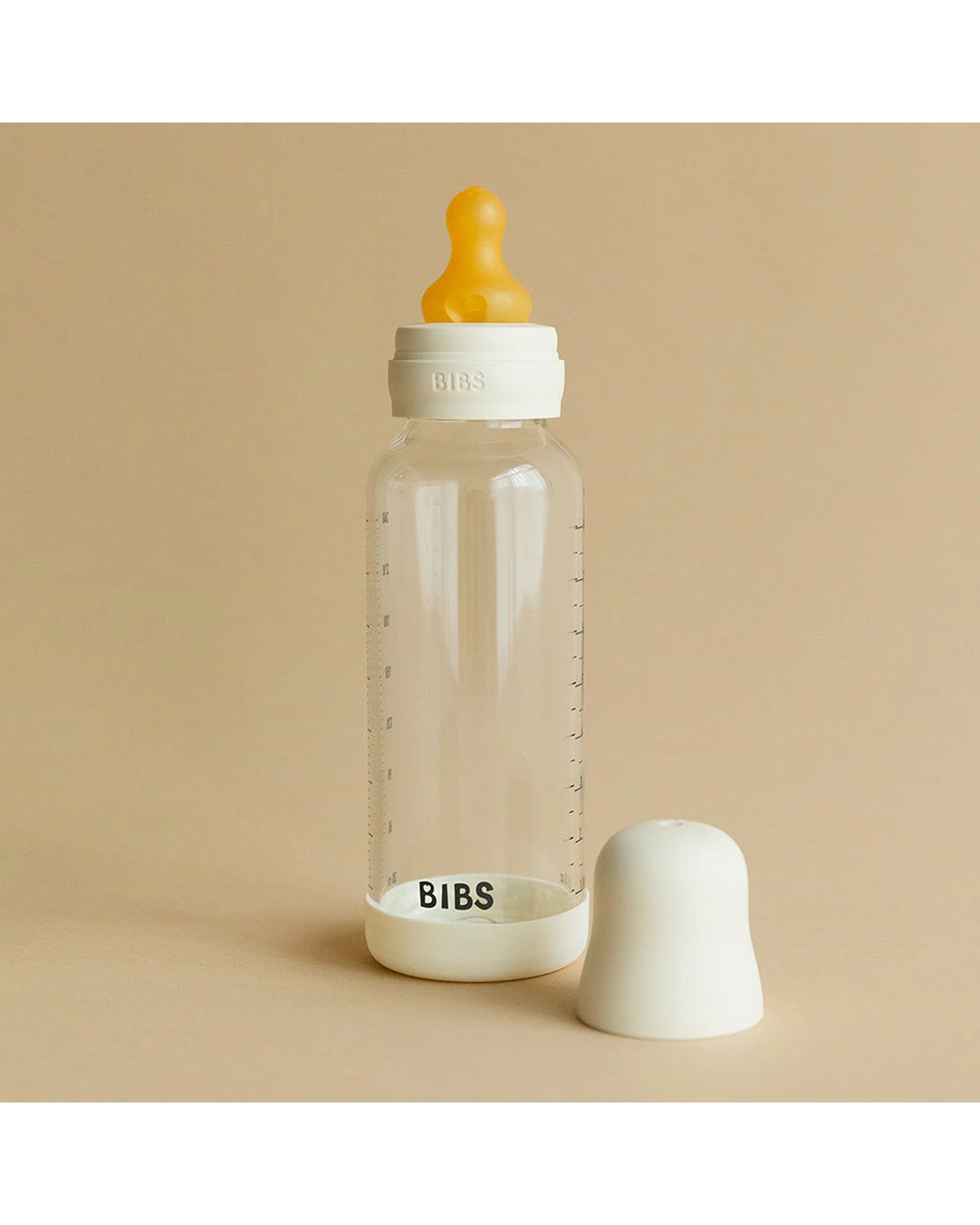 Glass Baby Bottle Latex 1 pack 120 ml Slow Flow Ivory