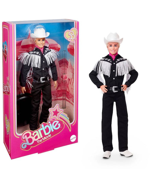 Barbie the Movie Collectible Ken Doll Wearing Black And White Western Outfit